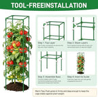 3 Pack Square Tomato Cage Heavy Duty Rust-Resistant Metal Tomato Trellis - Image 4