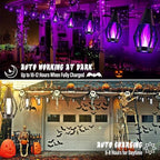 Flacchi Solar Flame String Lights - 42ft 15 LED Lights Outdoor Solar String Lights for Garden Patio Halloween Decoration (Purple, 42ft) - Image 4