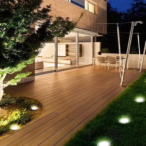 Landscape Lights LED Well Lights 6W,12-24V Low VoltageLandscape Lighting with Replacement 6W 2700K Bulb Dimmable Waterproof Landscape Lighting for Yard, Garden, Patio (White, 8pck) - Image 4