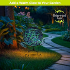 Briarwood Lane Everyday Gazing Ball 10x10 Geometric Blue Solar LED Gazing Ball - Image 3