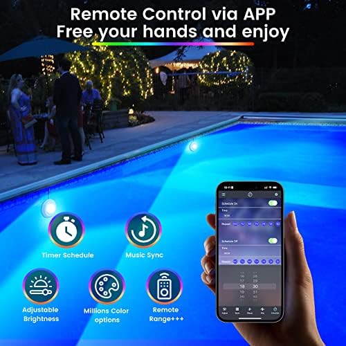 LyLmLe LED Pool Lights 50W Double Lights with APP Control for Giant Pools - Image 7