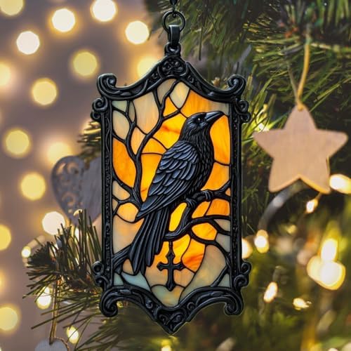 Gothic Raven Acrylic Suncatcher - Image 6
