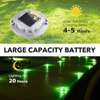 AGPTEK Solar Driveway Lights Outdoor 12 Pack, 2 Color Modes LED Deck Dock - Image 3