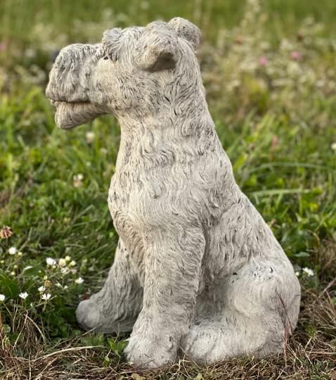 Wire Fox Terrier Statue Large Airedale Terrier Sculpture Concret Wire haired Terrier Figure Outdoor and Indoor Figurine - Image 7