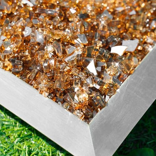 Skyflame 1/4-Inch High Luster Reflective Fire Glass for Fire Pit Fireplace - Image 5