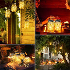 Mlambert Bundle－－2 Items： 4 Pack Motion Sensor LED Night Light Bundle with Mason Jar Solar Lights -30 LED, 6 Pack Hanging Solar Lanterns - Image 6