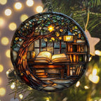 Cozy Forest Library Acrylic Suncatcher - Image 6