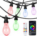 100FT Outdoor String Lights, RGBW LED String Lights Outdoor with APP & RF Remote Control, Color Changing Patio Lights Outdoor Waterproof IP65, for Backyard Garden Party Wedding Christmas Decor by VoxCynHue
