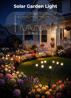 Brightown Solar Lights Outdoor,8Pack 64LED Solar Garden Lights Warm White - Image 2