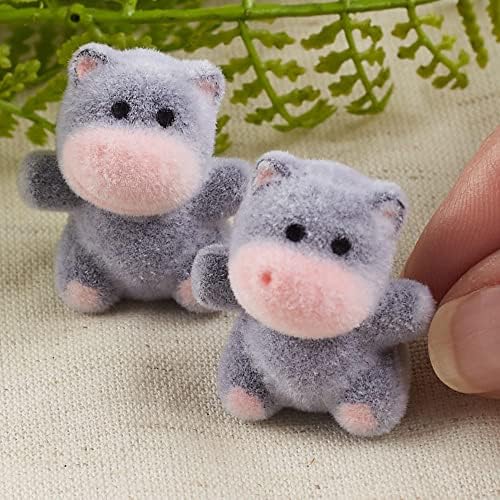 Factory Direct Craft Package of 24 Flocked Miniature Gray Hippos - Tiny Hippo Shapes for Crafting - Image 4