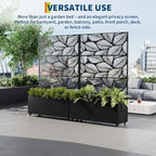 Garvee Metal Raised Garden Bed with Trellis and Wheels, 71"x47"x16" - Image 3