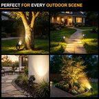 Romwish 12W LED Landscape Spotlights, 120V Plug-in Outdoor Lighting, 4 Pack - Image 4