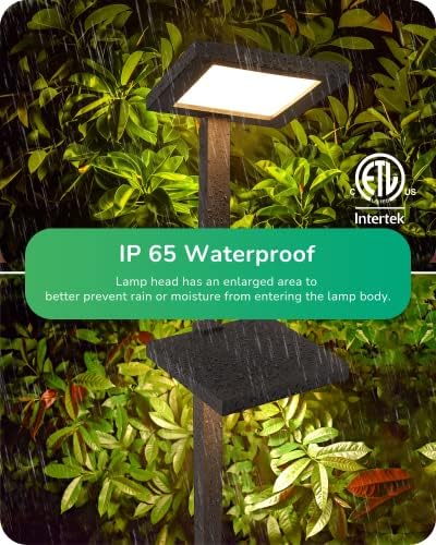 EDISHINE Low Voltage Landscape Lighting, LED Modern Pathway Lights 4 Pack - Image 3