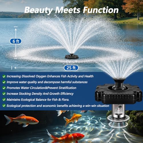 Pond Fountain Aerator，1HP 110V 750W Fountain Pump - Image 4