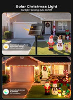 Minetom 6PC 240FT Christmas Outdoor Solar String Lights Waterproof 600 LEDs - Image 2