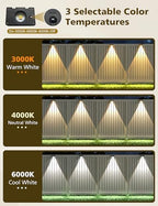 VOLISUN Solar Fence Lights Outdoor 8 Pack, 3 Color Temperatures Solar Light - Image 2
