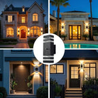 Dusk to Dawn Outdoor Wall Lights, Aluminum Exterior Wall Sconce Lighting, Up and Down Dusk to Dawn Outdoor Wall Sconce, Waterproof Outside Lights for House Porch Patio Garage Garden, 4 Pack - Image 6