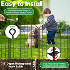 Decorative Garden Fence 24in (H) x16ft (L),Arched Metal No Dig - Image 3