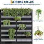 GarveeLife Metal Planter Box with Trellis and Wheels 71"x47"x16" - Image 4