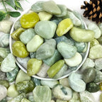 YISZM 40lbs Jade River Rocks for Landscaping, 1-2 Inch Natural Pebbles for Indoor Plants, High Polished Decorative Stones Garden Outdoor and Indoor DIY Vase Filler Fish Tank Aquariums by YISZM-ForYourNaturalLife