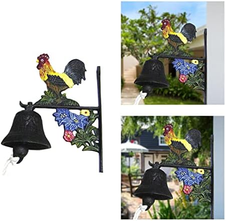 Iron Door Metal Bracket Rustic Hanging Dinner Bell Chime Loud Sound Decoration Suitable for Home Garden - Image 7
