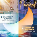 TIALLY Floating Pool Lights - Large Solar Powered Crescent Moons (2 Pack) - Image 4
