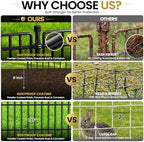 No Dig Garden Fence, Dog Fencing Outdoor for Yard, 8 Panels with Gate - Image 4
