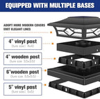 VOLISUN 6Pack Solar Post Cap Lights, 2 Color Modes Deck Lights, Black - Image 3