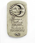 Cast Stone Expressions Collection - Sunlight & Moonbeams, Wedding Plaque - Concrete Celestial Sun & Moon Sculpture by Carruth+Studio