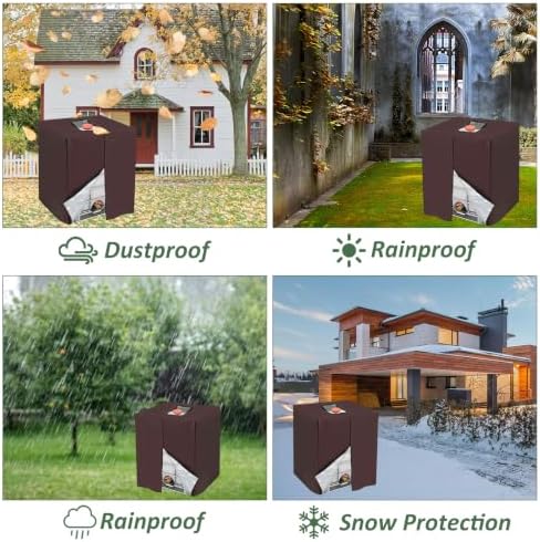 MECCANIXITY Zipper IBC Tote Cover 275 Gallon, 420D Heavy Oxford Waterproof Sunshade Rain Barrel Water Tank Protective Cover for 1000L Outdoor Garden, (39.37 x 47.24 x 45.66 Inch, Brown) - Image 6