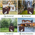 MECCANIXITY Zipper IBC Tote Cover 275 Gallon, 420D Heavy Oxford Waterproof Sunshade Rain Barrel Water Tank Protective Cover for 1000L Outdoor Garden, (39.37 x 47.24 x 45.66 Inch, Brown) - Image 6