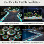 Glow in the Dark Rocks, Colorful Luminous Garden Stones for Outdoor Landscaping - Night Guide Pebbles, Glow in The Dark Pebbles for Walkway, Pathway, Yard, Fish Tank, Aquarium Decor (Green,1000pcs) - Image 4