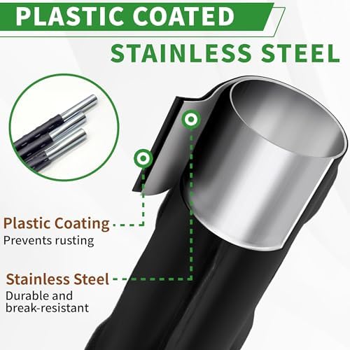 2 Pack Umbrella Top Trellis for Climbing Plants, 76 Inch Tall Adjustable Plant Support for Outdoor Indoor Garden, Sturdy Metal Core with Plastic Coating, Black - Image 3
