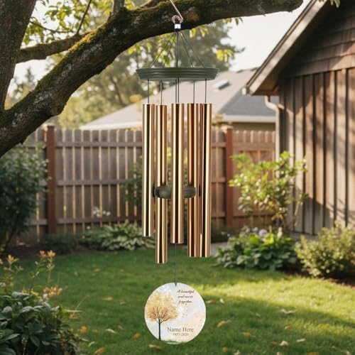 Personalized Wind Chimes Memorial Gifts Keepsake Outside - Image 5