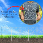 ShopLaLa Garden Fence (20 Panels) 12.5in(L) x 16.5in(H) Animal Barrier Fencing for Dogs, Rustproof White Metal Wire Fencing, Decorative Floral Flower Bed Edging Landscape Lawn Yard Patio Outdoor Decor - Image 5