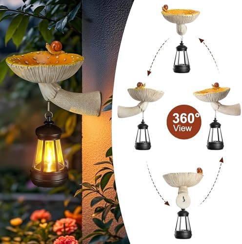 Etlemonde Solar Mushroom Statue, Garden Decor - Image 3