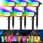 WENATY Solar Spot Lights Outdoor Waterproof, Solar Spotlights, 6 Packs, RGB by WENATY