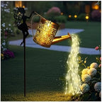 Solar Garden Decorative Watering Can Light – with Waterfall Effect, Christmas/Halloween Outdoor Garden Decoration(2pcs) - Image 4