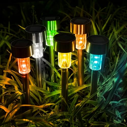 GIGALUMI Outdoor Waterproof Multicolor Solar Garden Lights, 20 Pack - Image 5