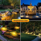 POPOSOAP Pond Lights, 4-in-1 Warm White Underwater Pond Lights, IP68 Waterproof LED Landscape Spotlights for for Pond, Garden, Patio, Fountain, Pool, Waterfall Decoration(4 Head Lamps) - Image 6