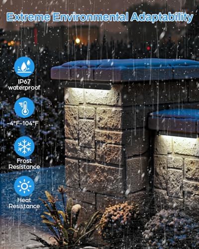 HIBOITEC Hardscape Lighting Low Voltage 7 Inch Retaining Wall Lights 6Pack - Image 3