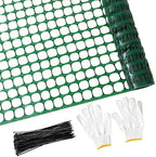 PotatoLife 4'x100' Plastic Mesh Fence for Garden with 100 Zip Ties, Green by PotatoLife