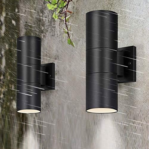 rosykite Outdoor Wall Light Fixture, Cylinder Modern Up Down Lighting - Image 2