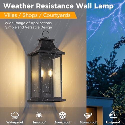 1-Pack 22'' Outdoor Lights for House, Large Outdoor Wall Lights - Image 3