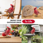 Cardinal Statue Metal Bird Yard Art, Garden Yard Sculpture Art - Red Large Realistic Standing - Christmas, Outdoor Fall, Winter, Spring, Summer Decoration - Handmade Ornament Decor Mom, Sympathy Gifts - Image 5