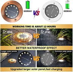 Outdoor In-Ground Lights Solar Disc Lights Outdoor Solar Garden Lights - Image 4
