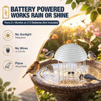 2 Pack Bird Bath Water Circulator, Battery Powered Water Agitator for Birdbath, Quiet Waterproof Bird Bath Bubbler Creates Ripples & Attracts Birds for Outdoor Patio Garden (Gray) - Image 3