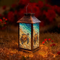 Solar Lantern Colorful Mosaic Sea Turtle Outdoor Waterproof Garden Hanging Lantern Solar Powered Lighting Outside Solar Light for Patio Yard Camping, Gifts for Women Mom by Unknown