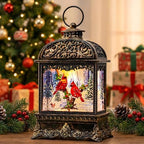 Christmas Snow Globe Water Lantern with Cardinal Scene Battery Operated or USB Powered Musical Lighted Holiday Decoration for Tabletop Display for Family and Friends - Image 5