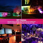 MELPO Led Flood Light 30W, 300W Equivalent Outdoor Color Changing Lights - Image 6